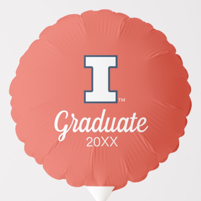 University of Illinois Block "I" Logo Balloon (Front)