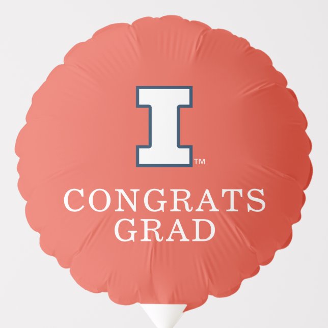 University of Illinois Block "I" Logo Balloon (Front)