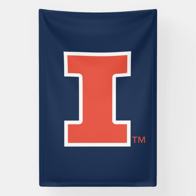 University of Illinois Block "I" Logo Banner (Vertical)