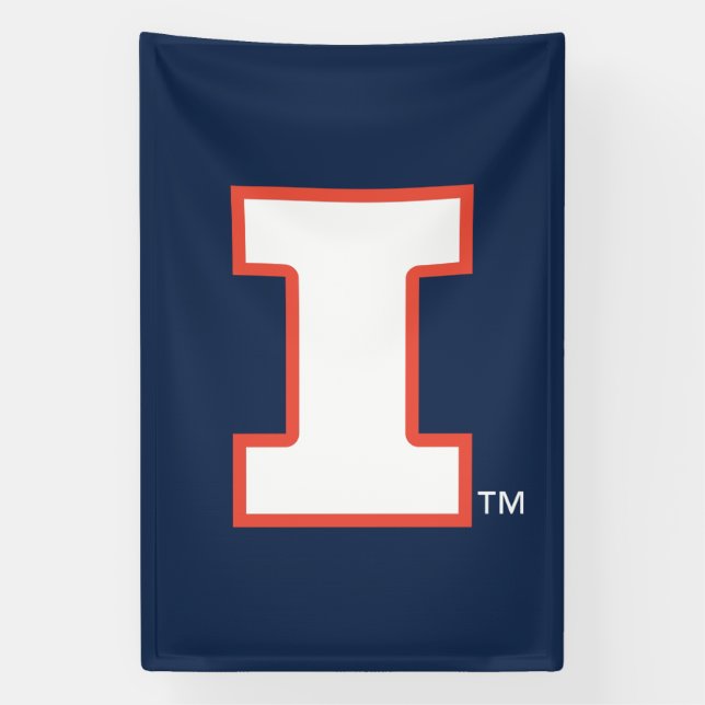 University of Illinois Block "I" Logo Banner (Vertical)
