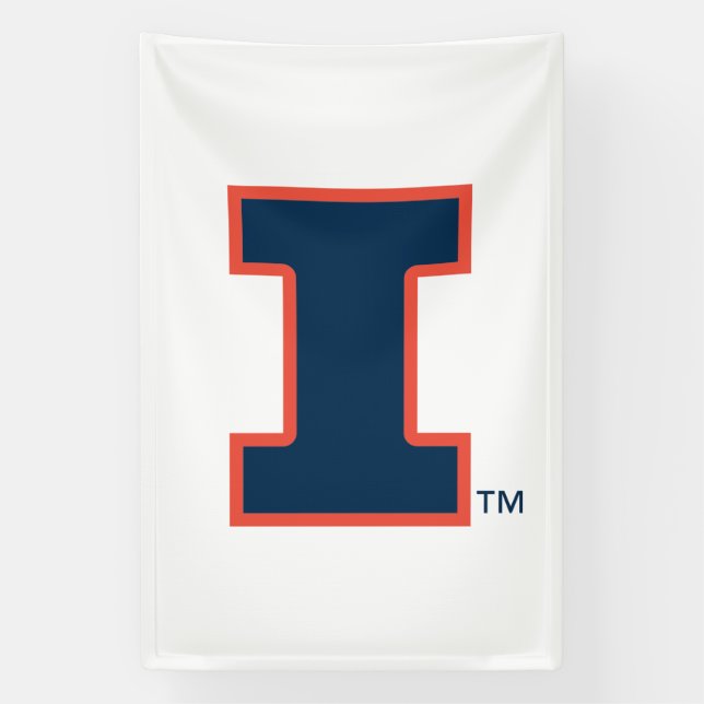 University of Illinois Block "I" Logo Banner (Vertical)