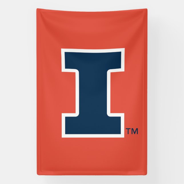 University of Illinois Block "I" Logo Banner (Vertical)