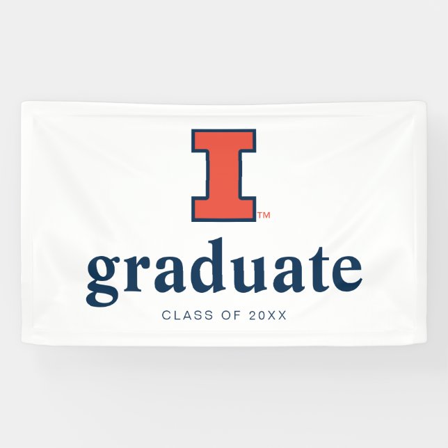 University of Illinois Block "I" Logo Banner (Horizontal)