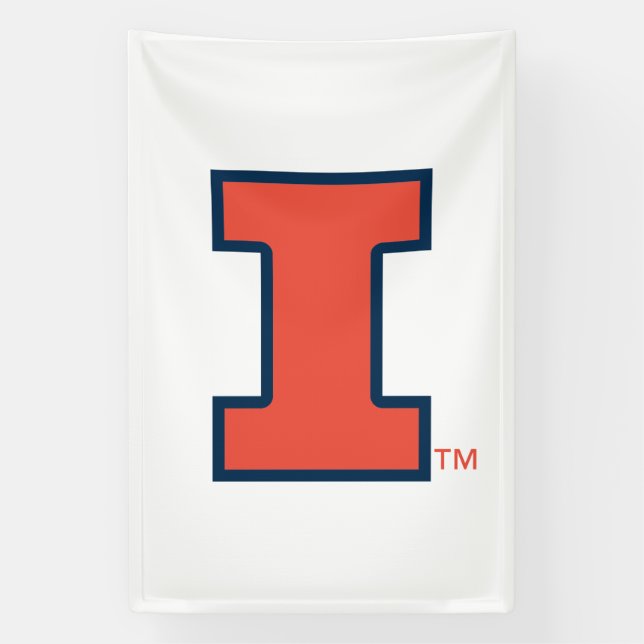 University of Illinois Block "I" Logo Banner (Vertical)
