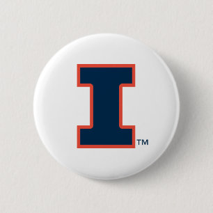 University of Illinois Block "I" Logo Button