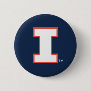 University of Illinois Block "I" Logo Button