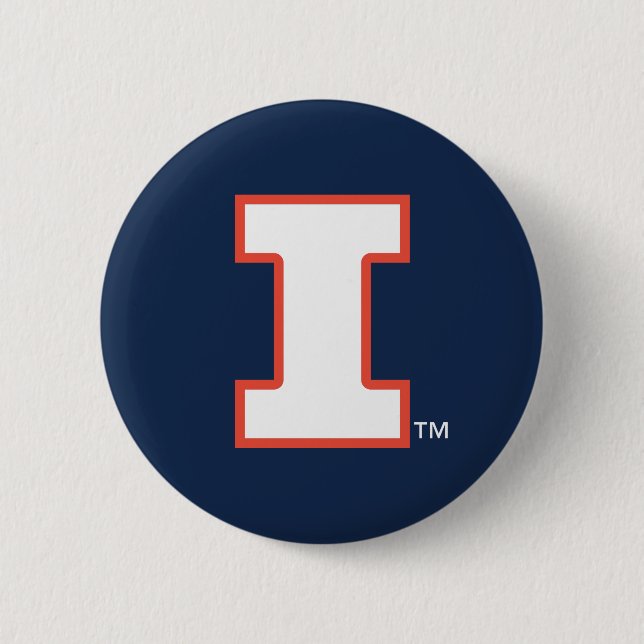 University of Illinois Block "I" Logo Button (Front)