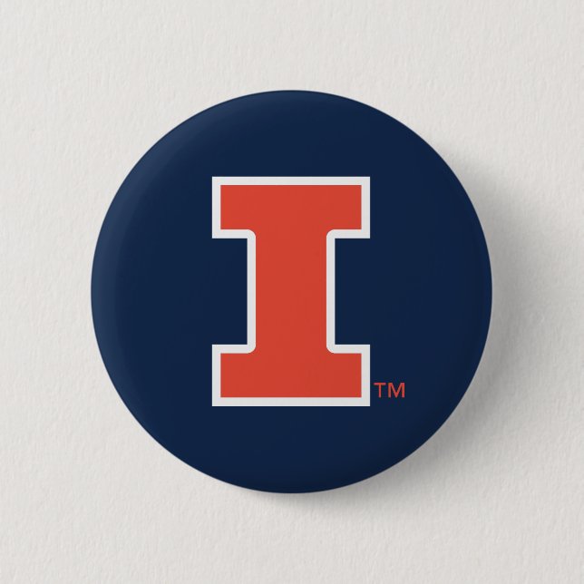 University of Illinois Block "I" Logo Button (Front)