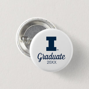University of Illinois Block "I" Logo Button