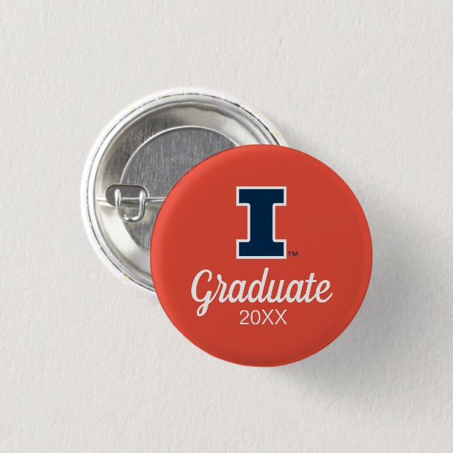 University of Illinois Block "I" Logo Button (Front & Back)