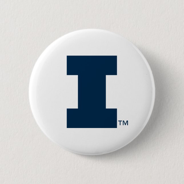 University of Illinois Block "I" Logo Button (Front)