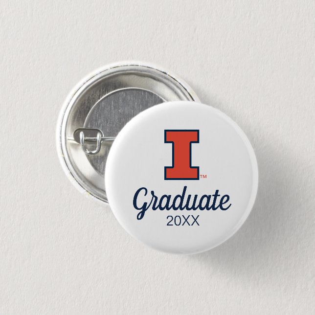 University of Illinois Block "I" Logo Button (Front & Back)