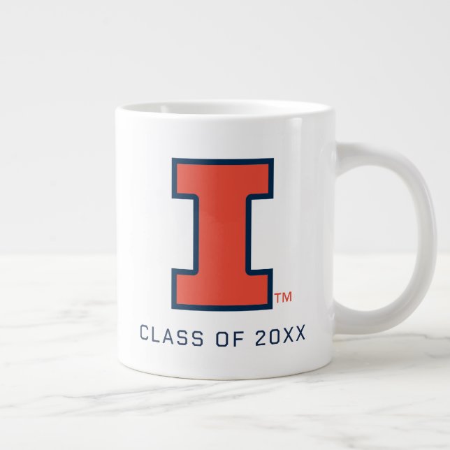 University of Illinois Block "I" Logo Giant Coffee Mug (Right)