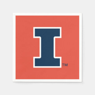University of Illinois Block "I" Logo Napkins