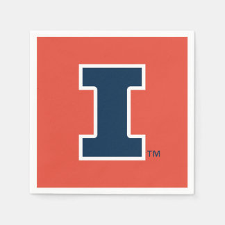 University of Illinois Block "I" Logo Napkins