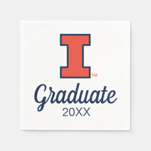 University of Illinois Block "I" Logo Napkins