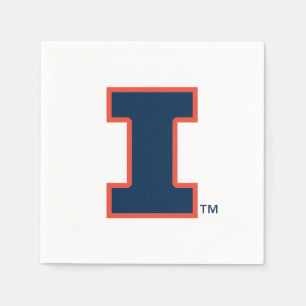 University of Illinois Block "I" Logo Napkins