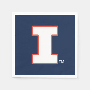 University of Illinois Block "I" Logo Napkins
