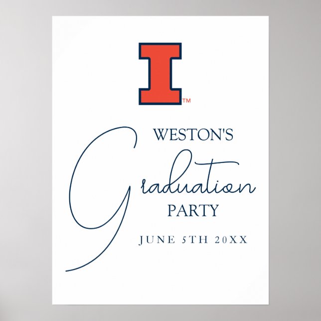 University of Illinois Block "I" Logo Poster (Front)