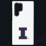 University of Illinois Block "I" Logo Samsung Galaxy S22 Ultra Case<br><div class="desc">The design features the University of Illinois's iconic block "I" logo in a bold, vibrant orange color, outlined with a dark blue border. The letter "I" is centered and designed in a simple, geometric, block style. A small orange trademark symbol (®) is positioned in the lower right corner of the...</div>