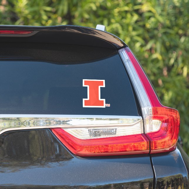University of Illinois Block "I" Logo Sticker (Car Side)