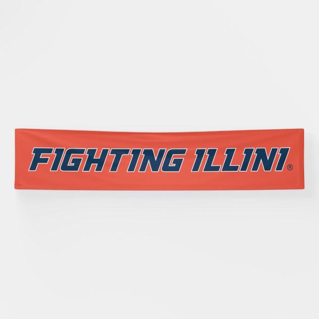 University of Illinois "Fighting Illini" Banner (Horizontal)