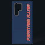University of Illinois "Fighting Illini" Samsung Galaxy S22 Ultra Case<br><div class="desc">The image displays the University of Illinois's "Fighting Illini" wordmark in bold, italicized, uppercase letters. The text is dark blue, without an outline, and uses a sleek, slanted font to give a sense of motion and energy. The words "FIGHTING ILLINI" are written in a continuous style, with a small trademark...</div>