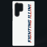 University of Illinois "Fighting Illini" Samsung Galaxy S22 Ultra Case<br><div class="desc">The image displays the University of Illinois's "Fighting Illini" wordmark in bold, italicized, uppercase letters. The text is dark blue, without an outline, and uses a sleek, slanted font to give a sense of motion and energy. The words "FIGHTING ILLINI" are written in a continuous style, with a small trademark...</div>