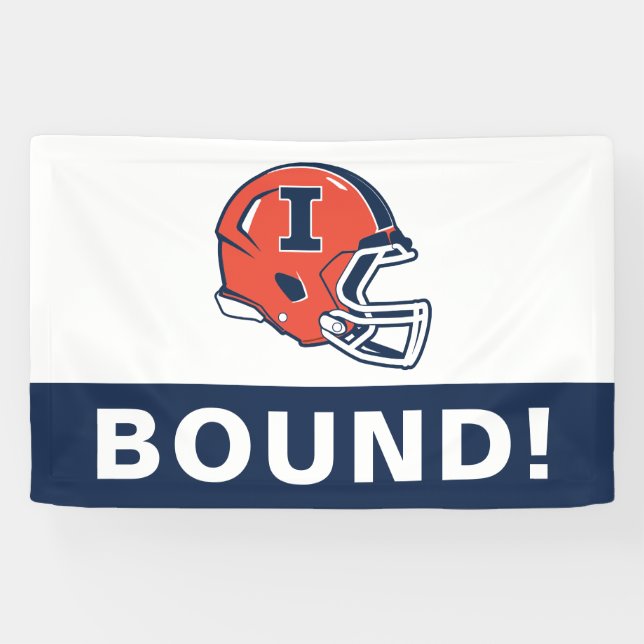 University of Illinois Football Helmet Banner (Horizontal)