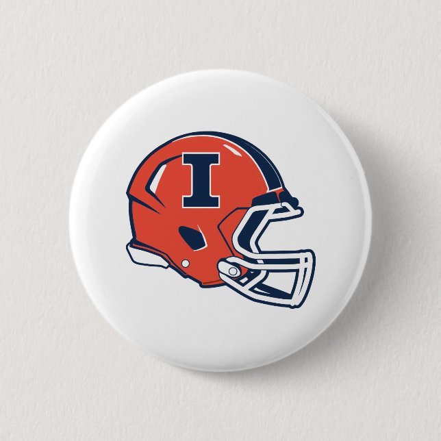 University of Illinois Football Helmet Button (Front)