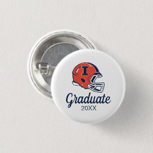 University of Illinois Football Helmet Button