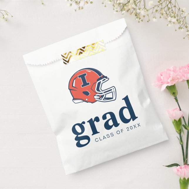 University of Illinois Football Helmet Favor Bag (Sealed)