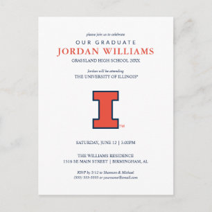 University of Illinois Graduation Announcement Postcard