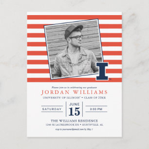 University of Illinois Graduation Announcement Postcard