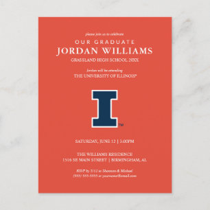 University of Illinois Graduation Announcement Postcard