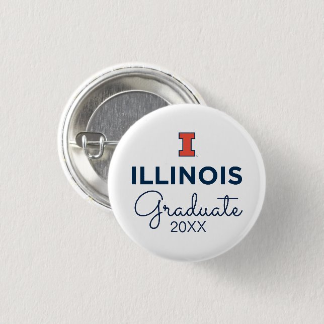 University of Illinois Graduation Button (Front & Back)