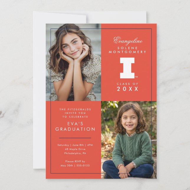 University of Illinois Graduation Invitation (Front)