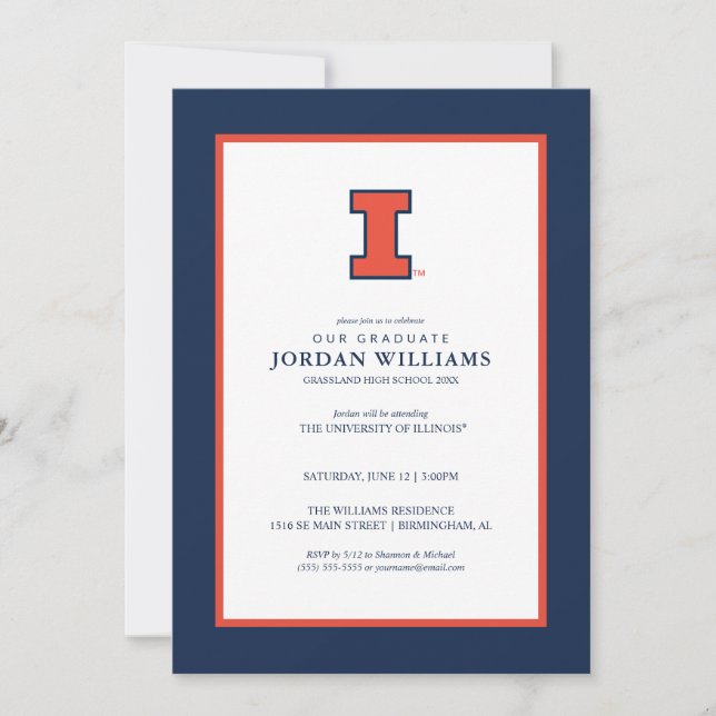 University of Illinois | Gradution Announcement (Front)