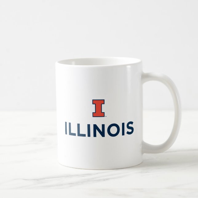 University of Illinois Logo and Wordmark Combinati Coffee Mug (Right)