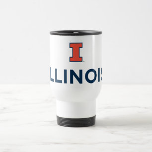 University of Illinois Logo and Wordmark Combinati Travel Mug