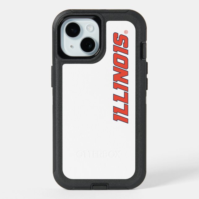 University of Illinois Wordmark Design iPhone 15 Case (Back)