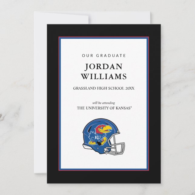 University of Kansas Jayhawk Football Helmet Announcement (Front)