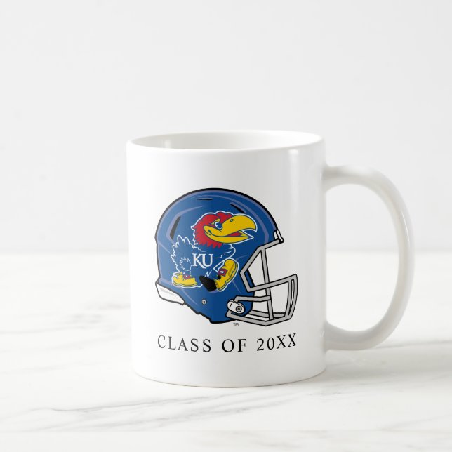 University of Kansas Jayhawk Football Helmet Coffee Mug (Right)