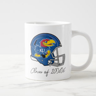 University of Kansas Jayhawk Football Helmet Giant Coffee Mug