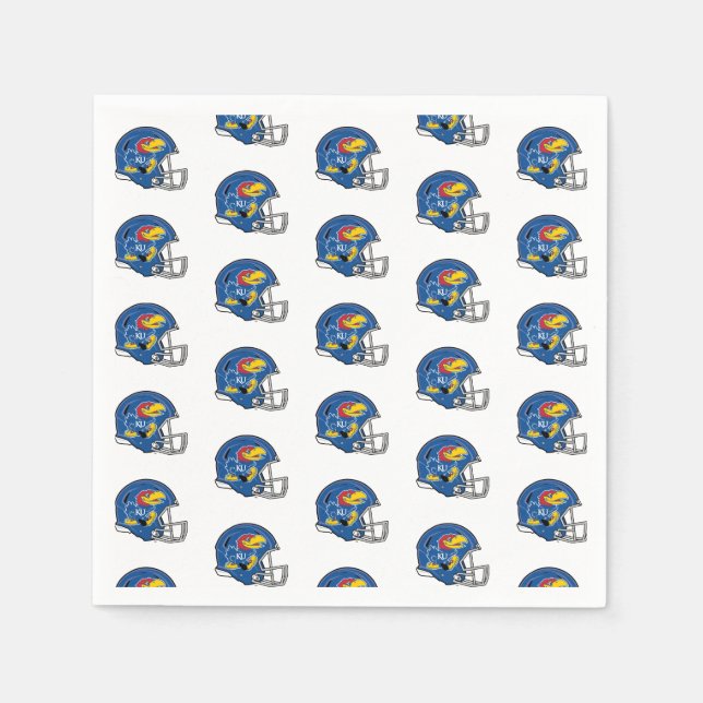 University of Kansas Jayhawk Football Helmet Napkins (Front)
