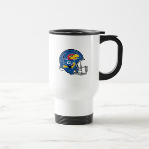University of Kansas Jayhawk Football Helmet Travel Mug