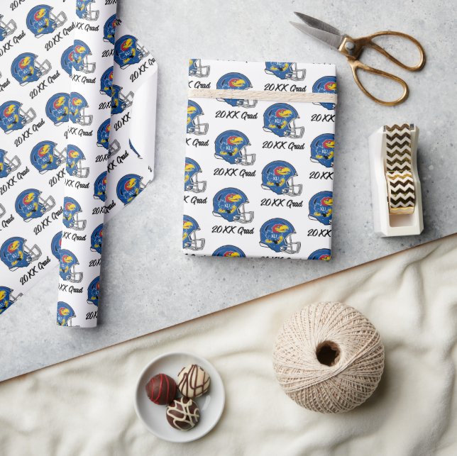 University of Kansas Jayhawk Football Helmet Wrapping Paper (Crafts)
