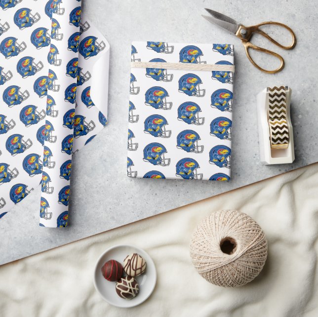 University of Kansas Jayhawk Football Helmet Wrapping Paper (Crafts)
