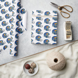 University of Kansas Jayhawk Football Helmet Wrapping Paper