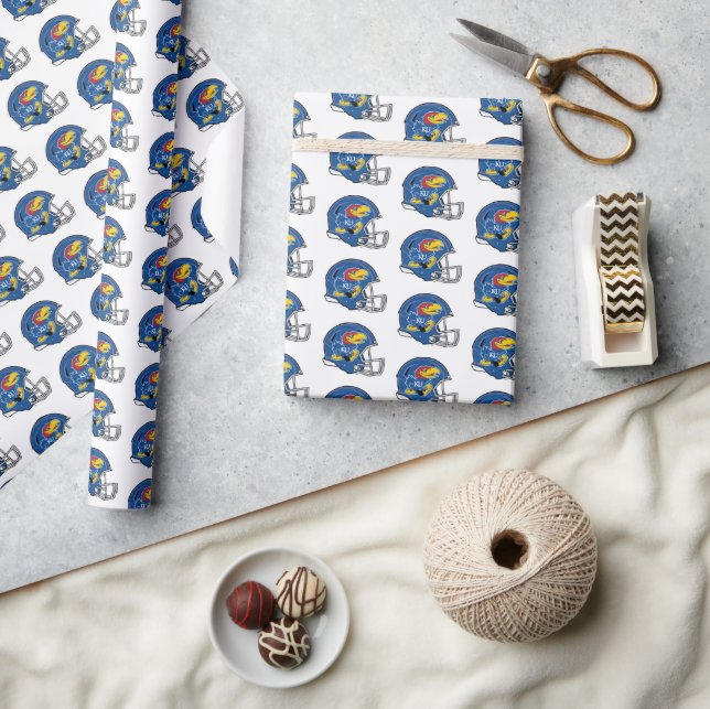 University of Kansas Jayhawk Football Helmet Wrapping Paper (Crafts)